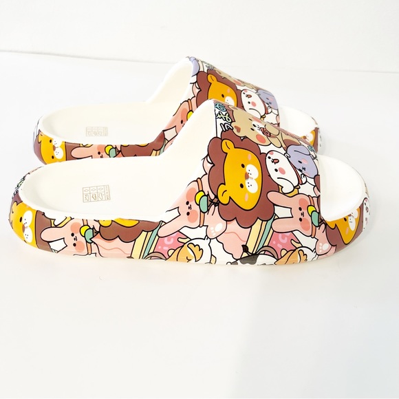 Women’s Kawaii Cartoon Print Slides-8.5 - Picture 4 of 5